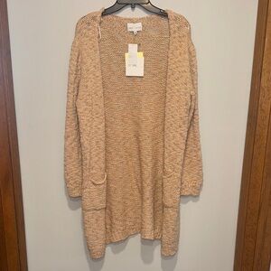 Belle France NWT Size L Open Knit Cardigan